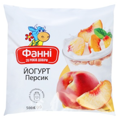 Йогурт питний 2,5% Фанні для дітей від 2-х років, з фруктовим наповнювачем, 500 г